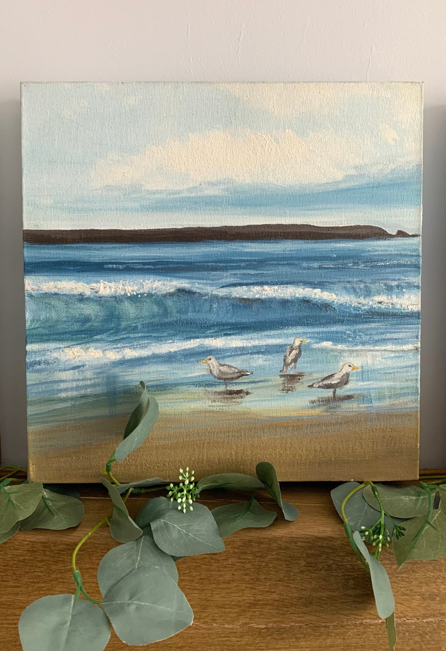 Caldey & Seagulls- Original Painting