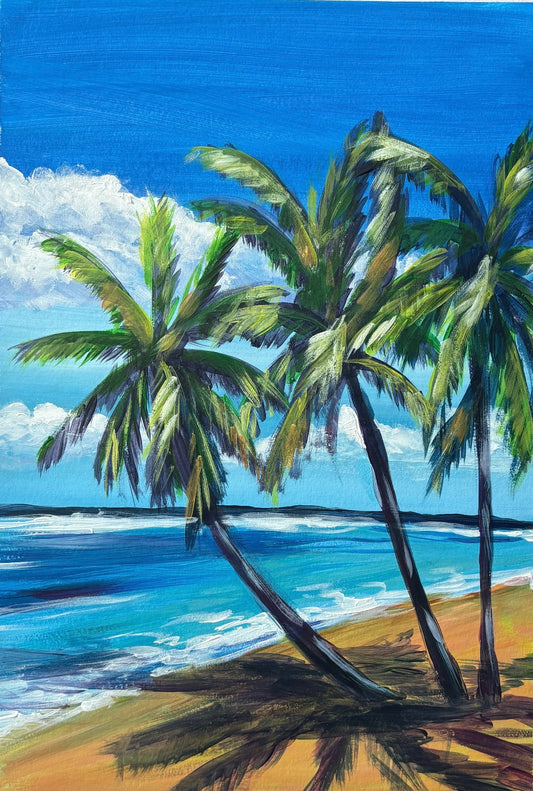 “Cuban Palm Trees” - Adult Paint Along, Plough, Cardiff- 17th April, 6.45pm, Purchase ticket with venue