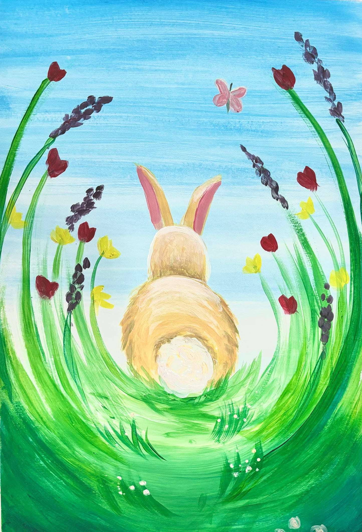 Easter Meadow Bunny-  Family Paint Along, Roath Church House, Cardiff, 25th March 10.30am-12.30pm