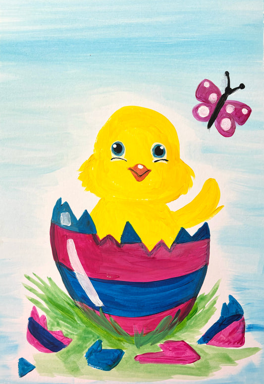 Easter Cheeky Chick- - Family Paint Along- Roath Church House, Cardiff 29th March, 5.30pm-7.30pm