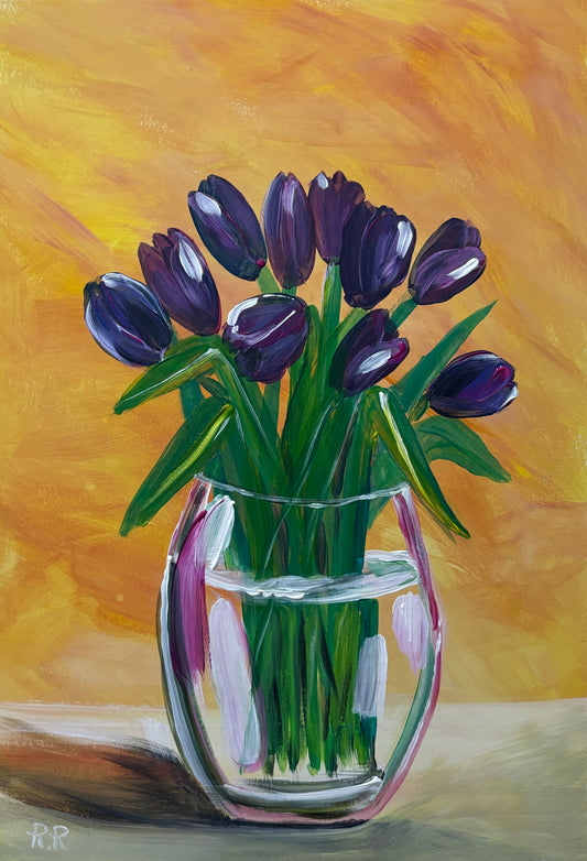 My Tulips, Adult Paint Along, Plough, Cardiff- 20th March, 6.45pm, Purchase ticket with venue